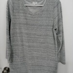 Pure jill long sleeve long line Tunic Top with pockets